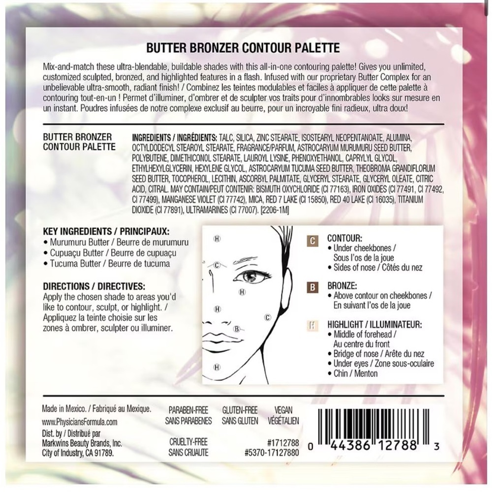 Physicians Formula Butter Bronzer Contour Palette 1 Light/Medium Makeup Face - Picture 4 of 9